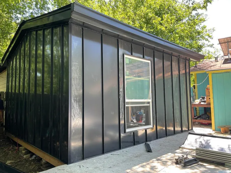 Black standing seam metal wall panels for Metal Roof Installation in Broadview Heights